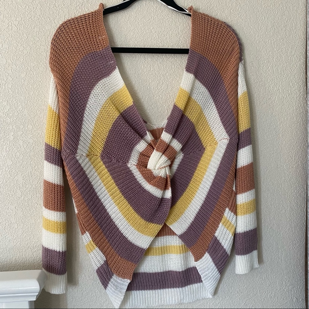 Spring Knitted Knot Sweater